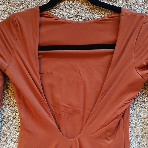 NWT SKIMS Saffron Everyday Low Back Long Dress Size S - Picture 4 of 8